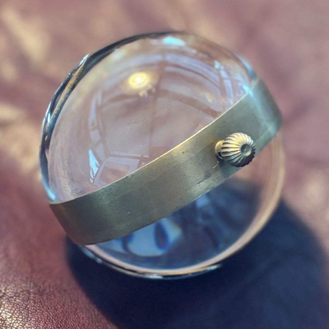 アンティークオメガ球体手巻き置き時計