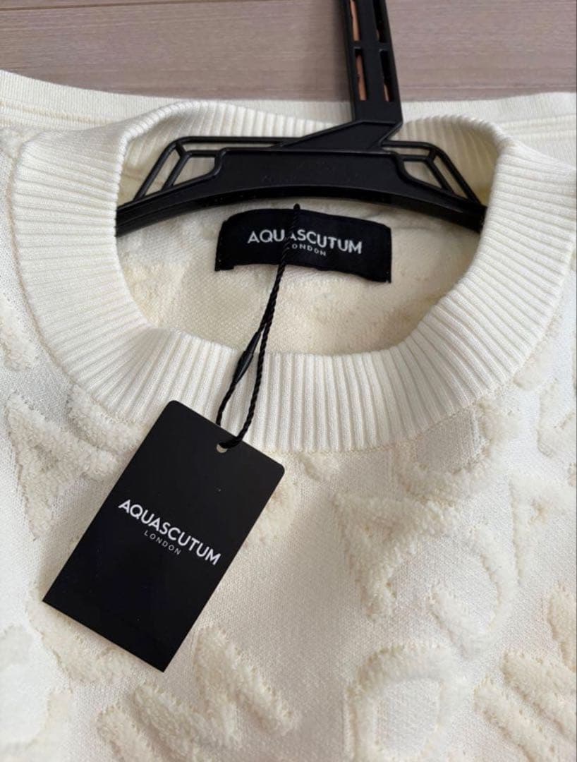 【新品】アクアスキュータム（Aquascutum）AQロゴパイルJQニットベスト
