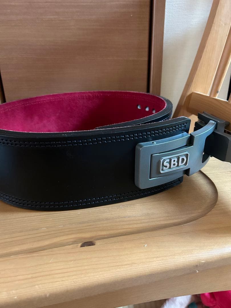 SBD トレーニング・パワーベルト ブラック・レッドLサイズ　13mm