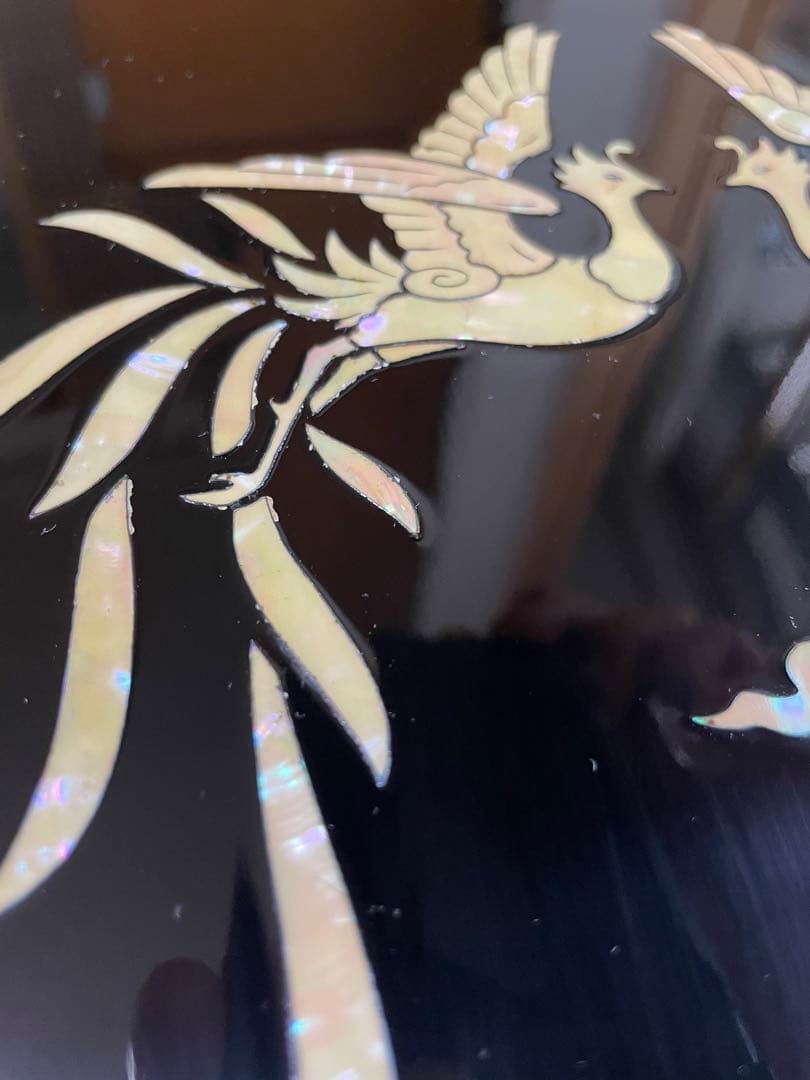 輪島塗　漆器 鳳凰装飾付き　高岡漆器　青貝塗り　螺鈿