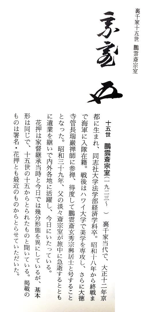 裏千家15世鵬雲斎自作『竹茶杓』銘：鉾の兒（ほこのちご）共箱・共筒