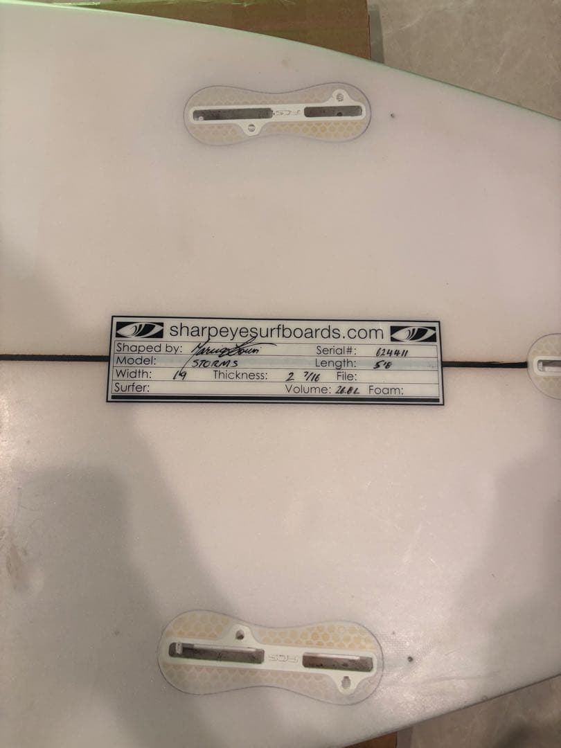 Sharpeye Surfboards ストームズ5.8