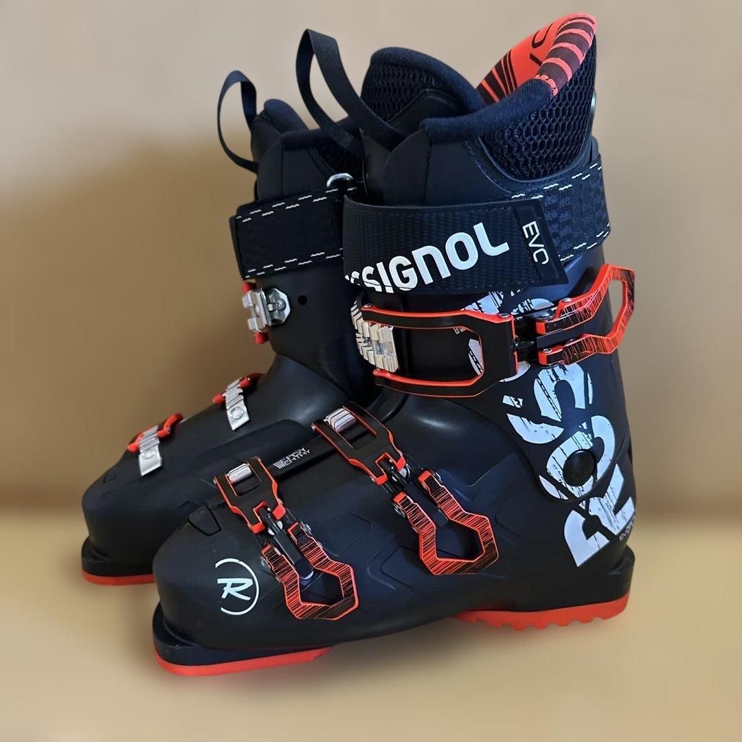 スキーブーツ 、ジュニア、子供用、ブラック/レッド