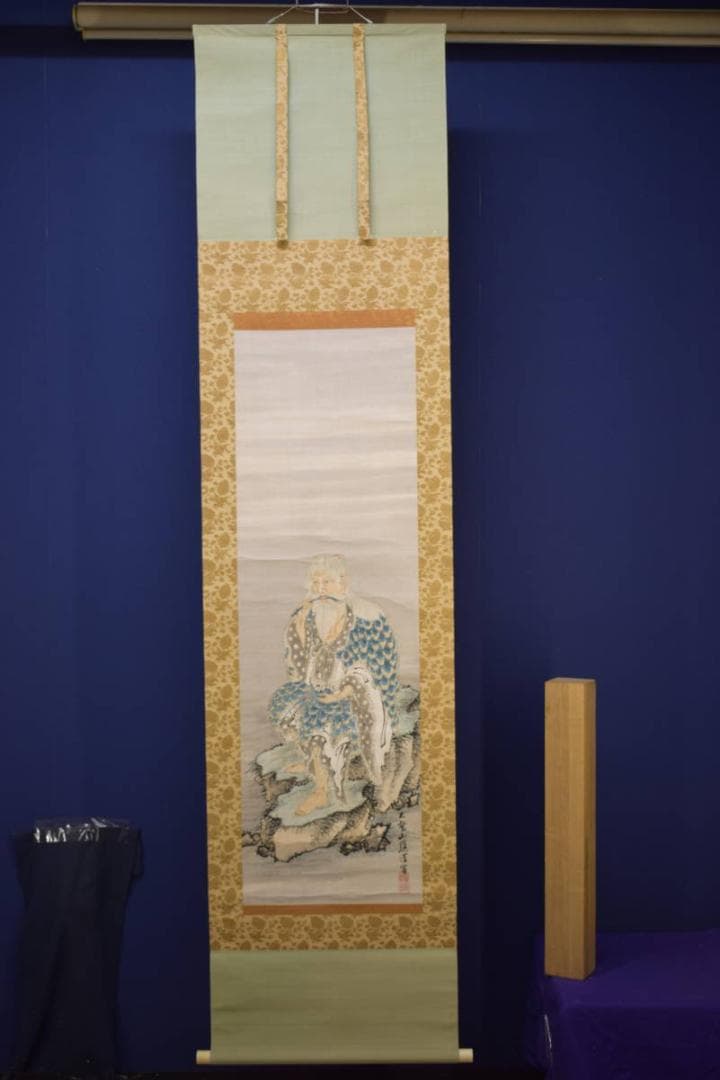 不詳/作者不詳/神農図/布袋屋掛軸HI-798