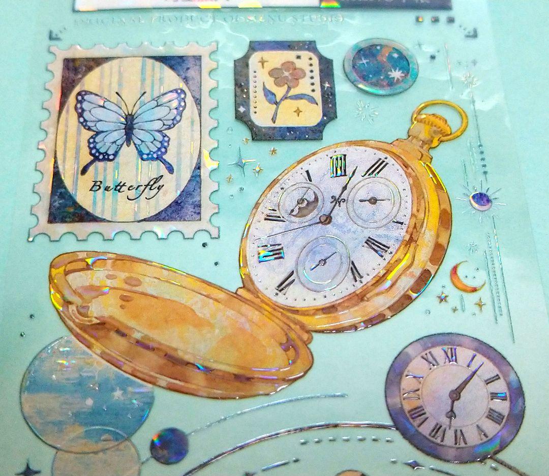 J606＃时空旅人(贝壳光)Menu切り売り海外人物マステ女の子