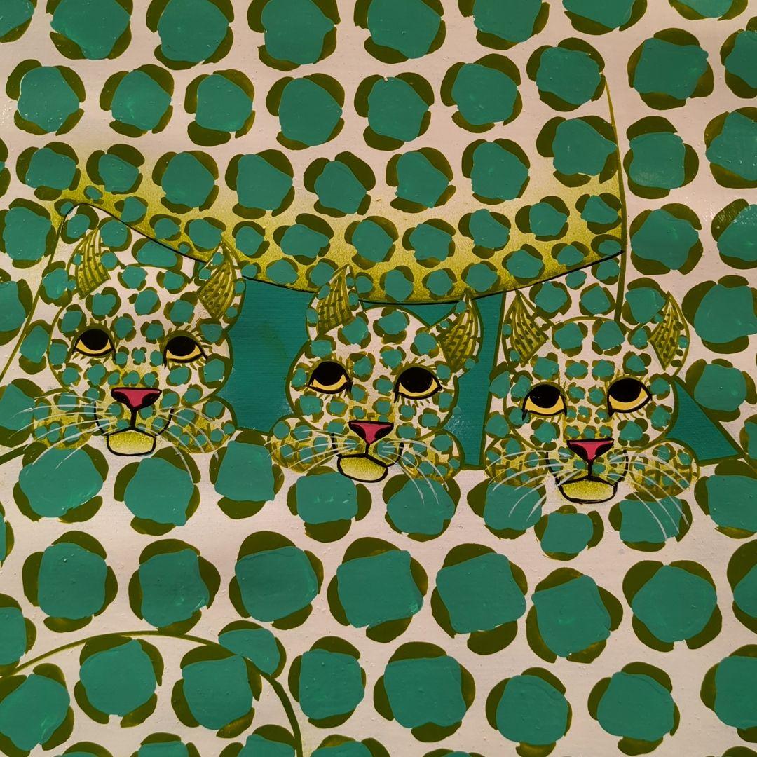 『 Green Leopard fam 』by Zuberi 60*60cm