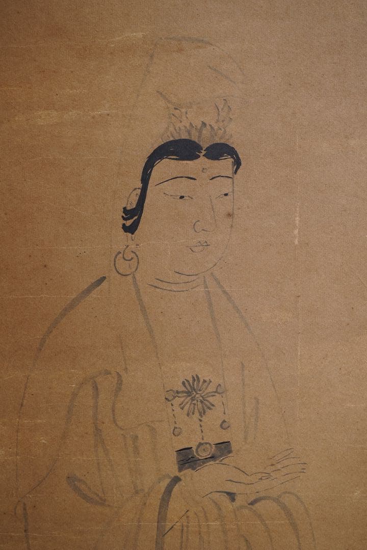 希少品★岡田茂吉 岡田自観　観音図　世界救世教教祖　 額装　真作肉筆保証　明主様