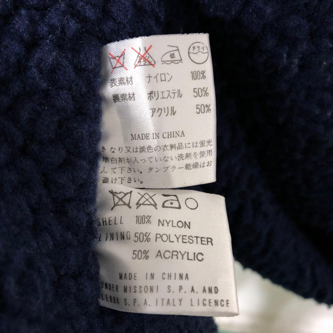 MISSONI SPORT 古着 カラフル ロゴ刺繍 フード付 ベンチコート