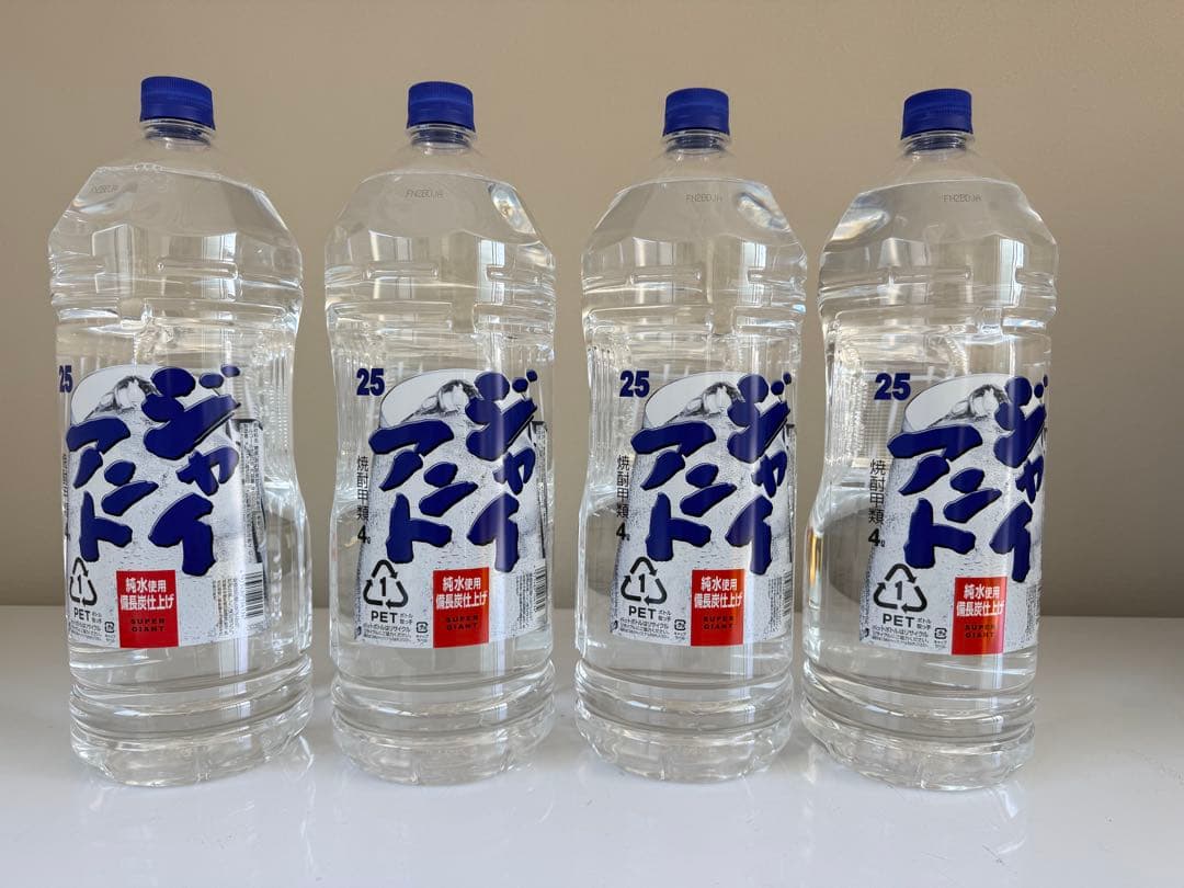 焼酎甲類スーパージャイアント 25° 4Lペット 4本セット 送料無料②