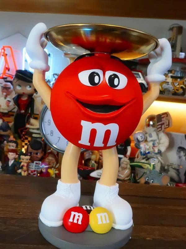 爆レア★m&m's エムアンドエムズ レッドくん トレイ付 店頭ディスプレイ