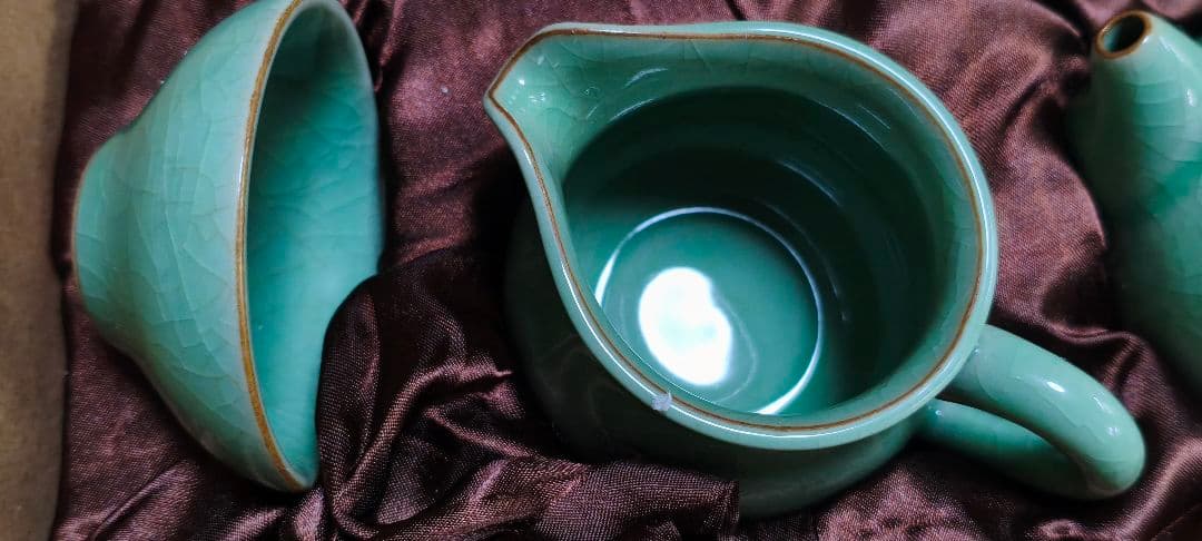 #龍泉青磁茶器 10件セット#世界文化遺産 韓美林
