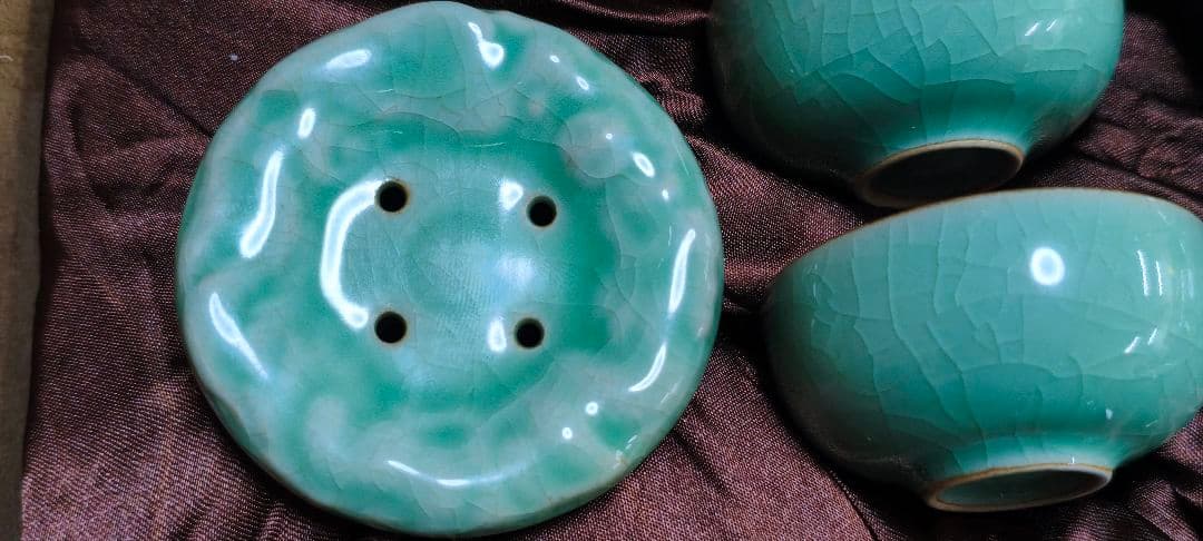 #龍泉青磁茶器 10件セット#世界文化遺産 韓美林