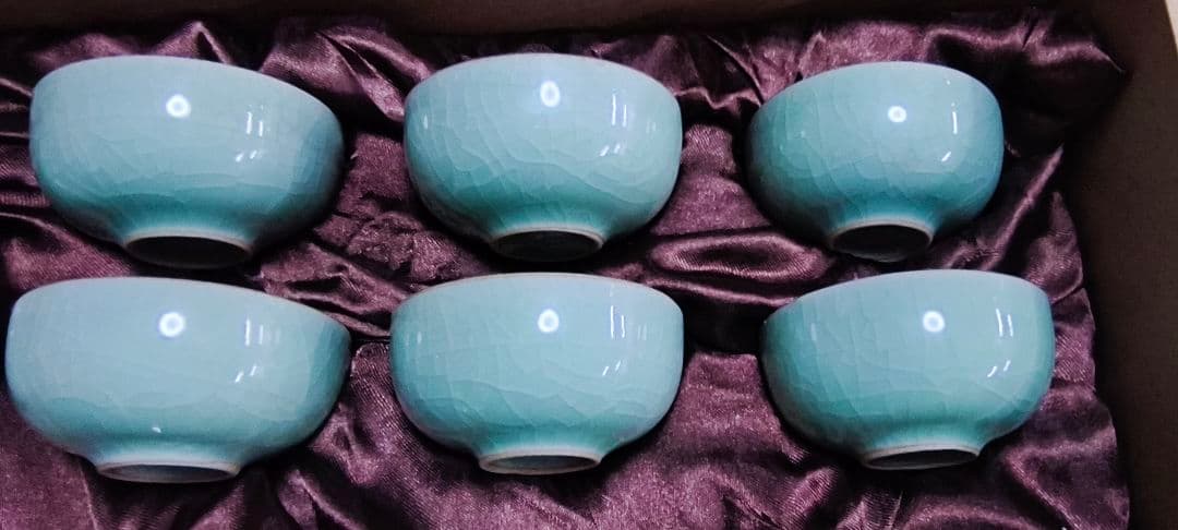 #龍泉青磁茶器 10件セット#世界文化遺産 韓美林