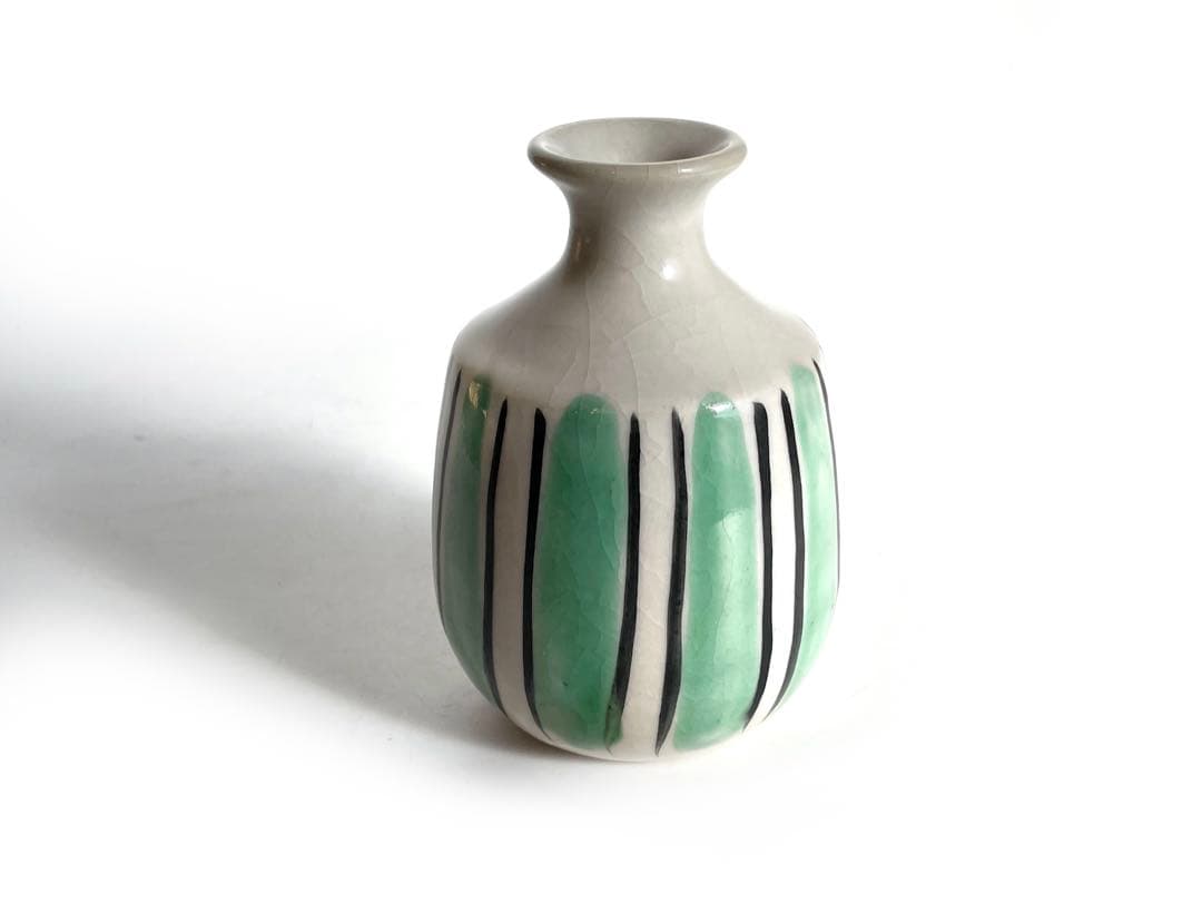 陶芸家　小山岑一　色絵　徳利　酒器　共箱　壺中居取扱　小山冨士夫