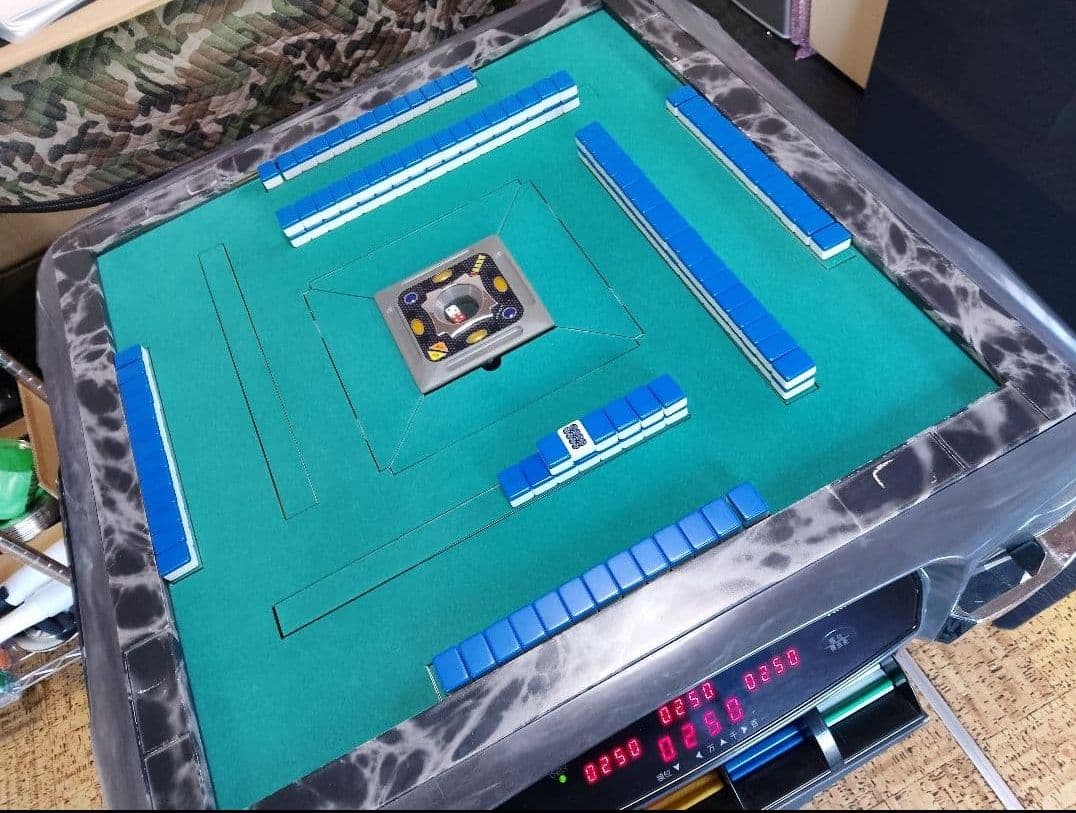 全自動麻雀卓 アモスレックス2 グレー手元照明付き！タバコ臭無しメンテナンス済み