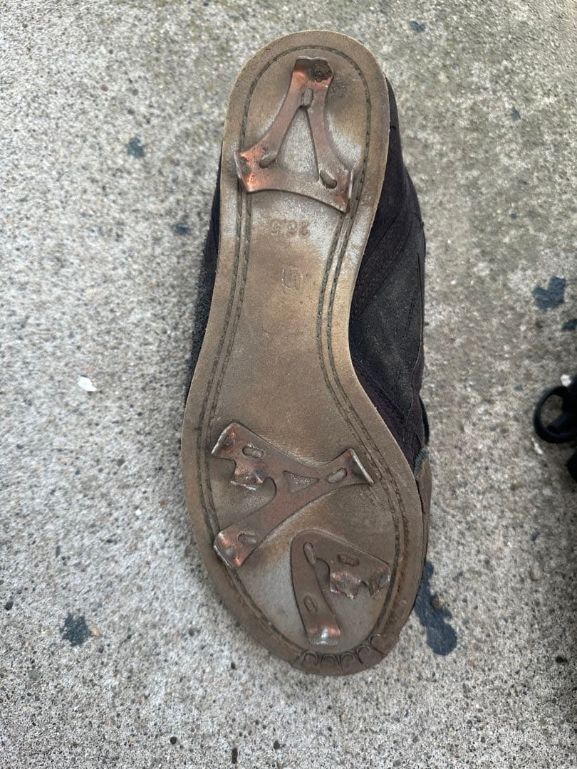 ZETT ブラック スパイクシューズ　革底　26.5センチ