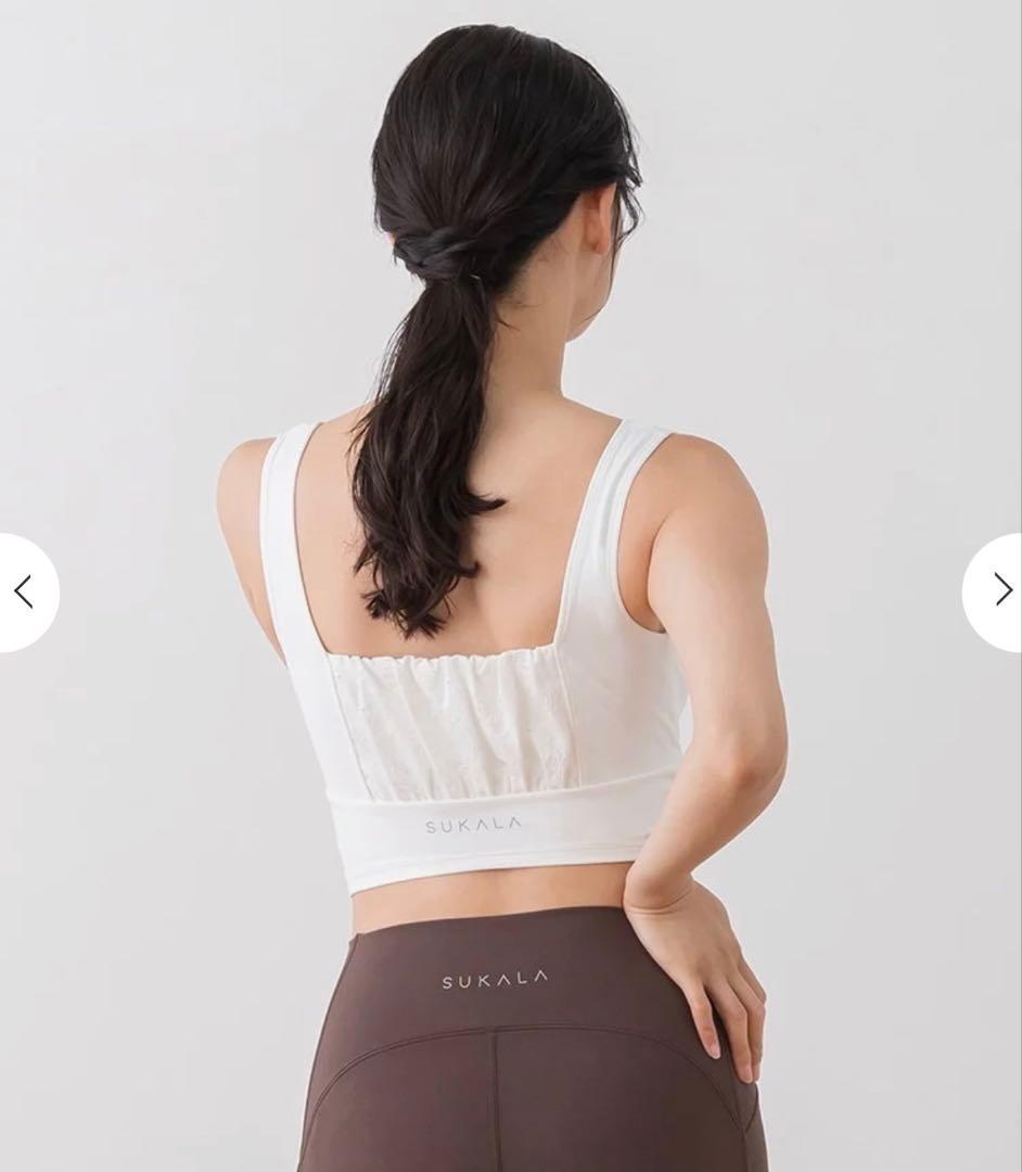 【新品】SUKALA スカーラ フラワーレースブラトップ M オフホワイト