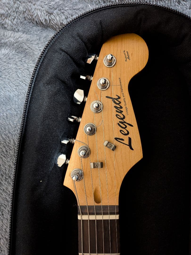 エレキギター Legend サンバーン レッド ブラック 赤 黒 ソフトケース