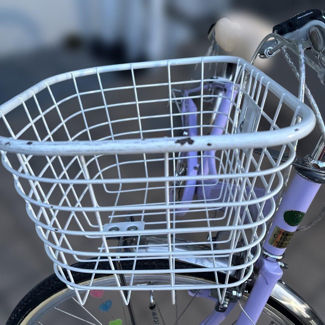 子供用自転車 24インチラベンダー色 6段変速