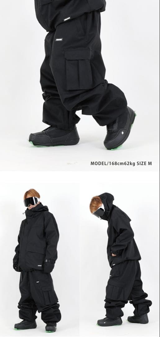 HIMANI スノーボードウェア オーバーサイズ カーゴパンツ snj-405