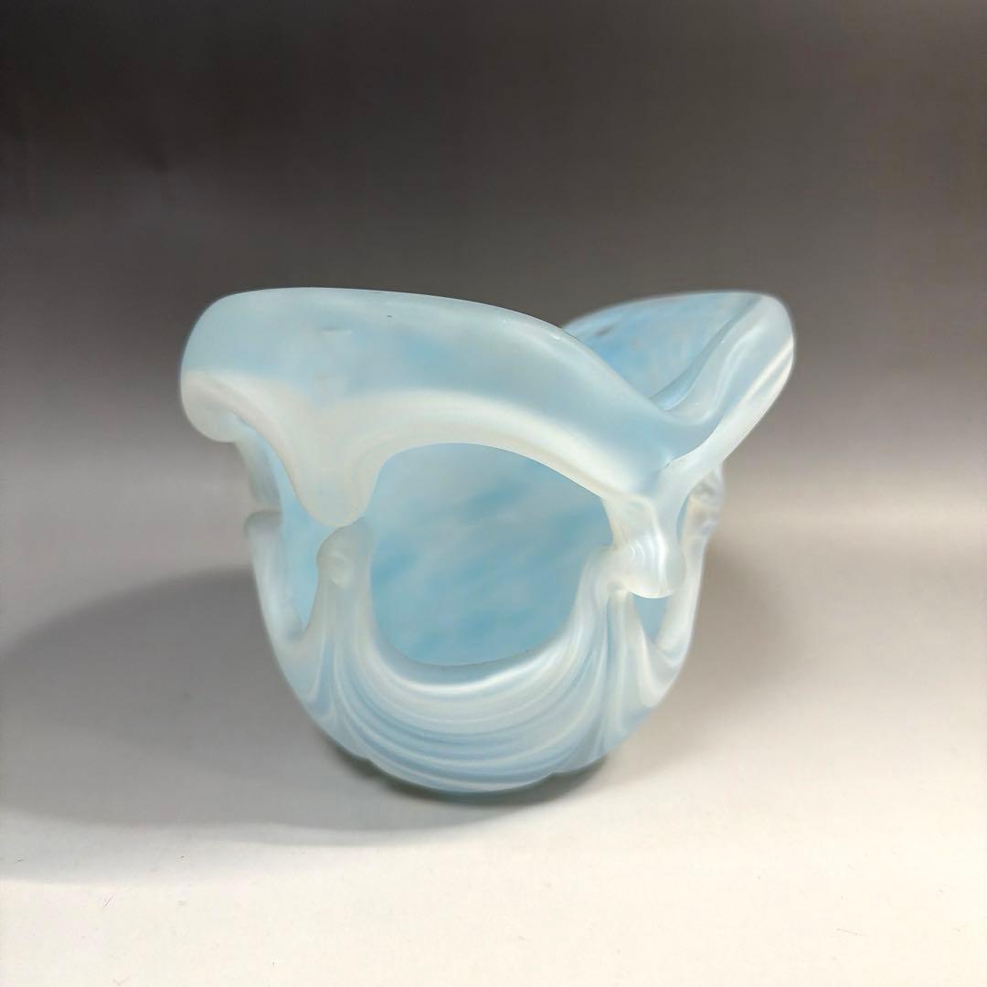 藤田喬平 手吹硝子 金箔入 オブジェ　花瓶 灰皿