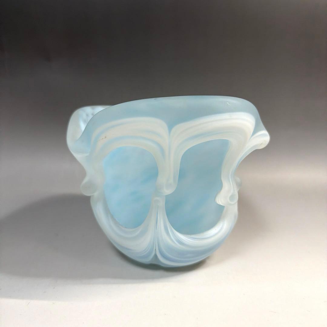 藤田喬平 手吹硝子 金箔入 オブジェ　花瓶 灰皿