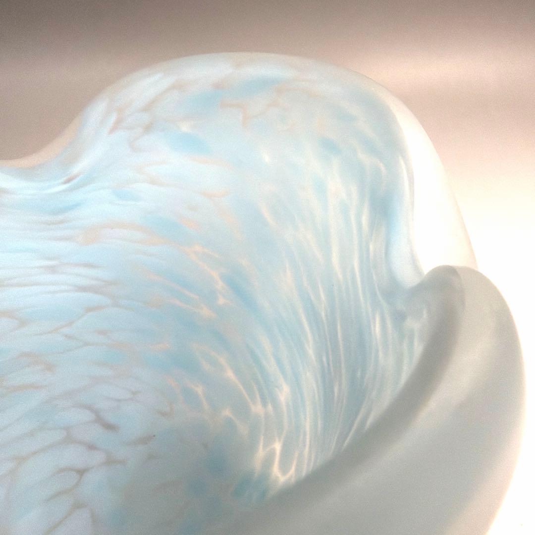 藤田喬平 手吹硝子 金箔入 オブジェ　花瓶 灰皿