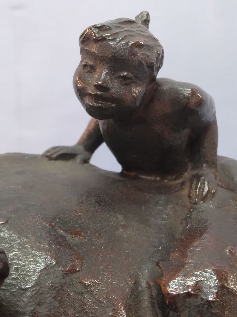 中村晋也　ブロンズ彫刻 　彫刻 文化勲章　日本芸術院会員　置物