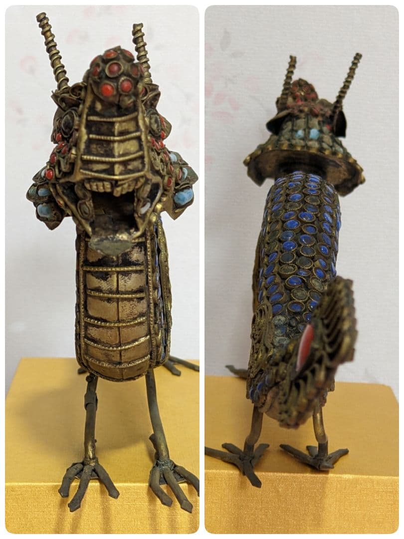 ♦中国 景泰藍？琺瑯彩 龍 置物飾り 七宝焼 古玩 古美術品 美術品 骨董品