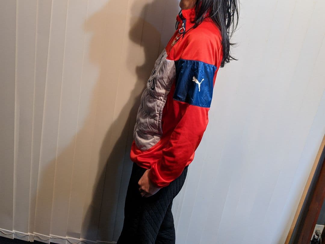 プーマ　アーセナル　中綿　トレーニングウェア　長袖シャツ　サッカー　ハーフジップ