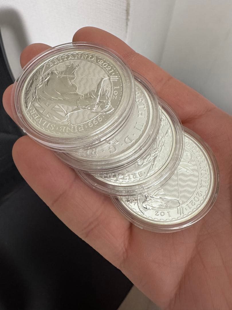 2021 イギリス　ブリタニア銀貨 1オンス (クリアーケース入り)1枚