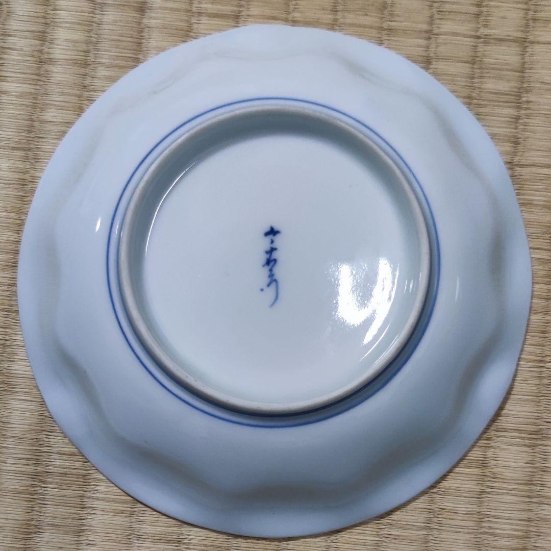 ♥【珍品】十一代今泉今右衛門　錦梅菊絵小皿　共箱付