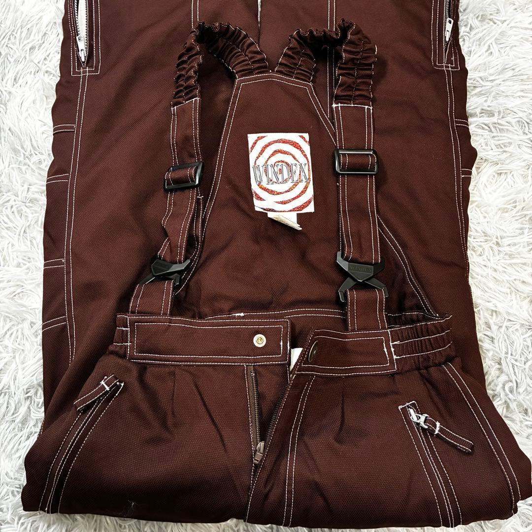 WINDEX スキーウェア 上下セット 茶×白 レディースM 中綿 良品