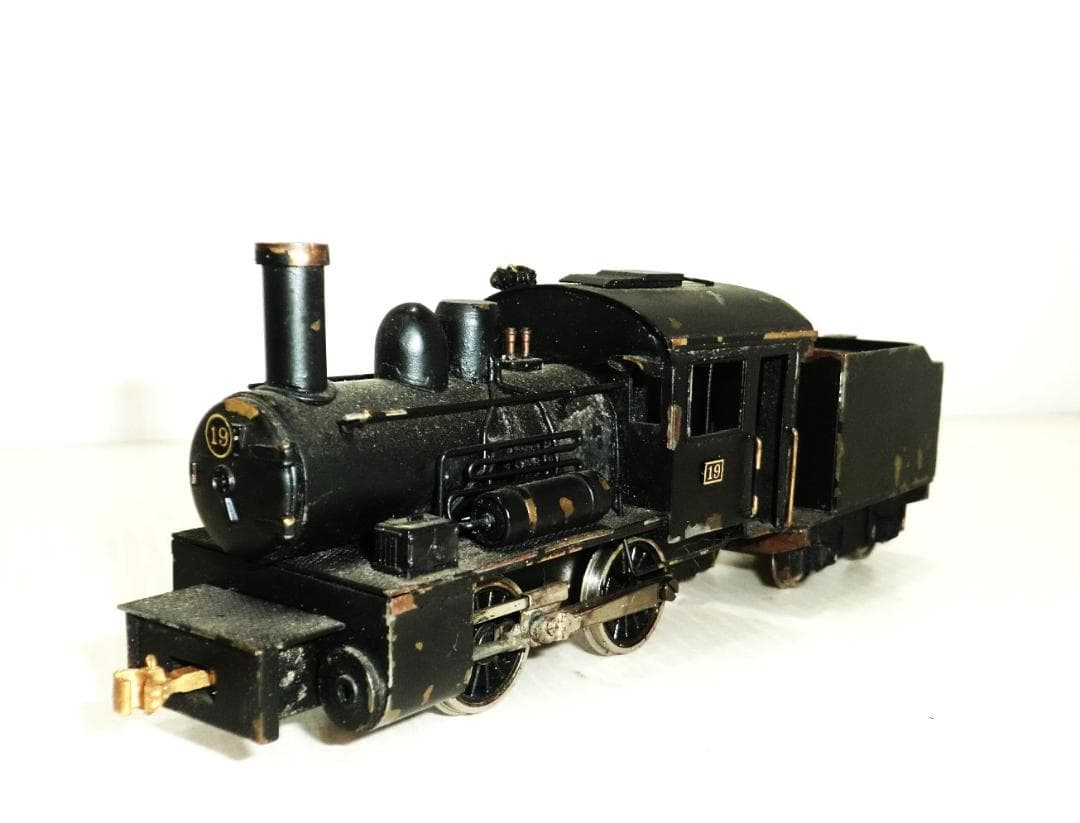 つぼみ堂 HOゲージ Bテンダー蒸気機関車と貨車4種4両 積荷付 外観ジャンク