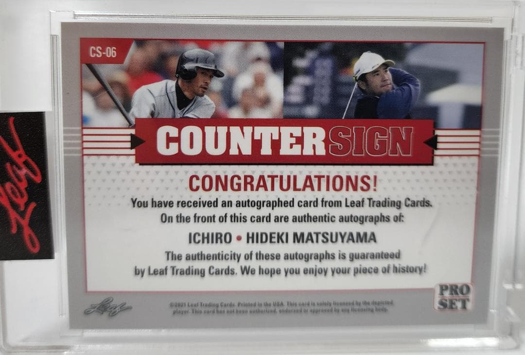 イチロー、松山英樹 21 Leaf Counter 3枚限定直筆サインカード