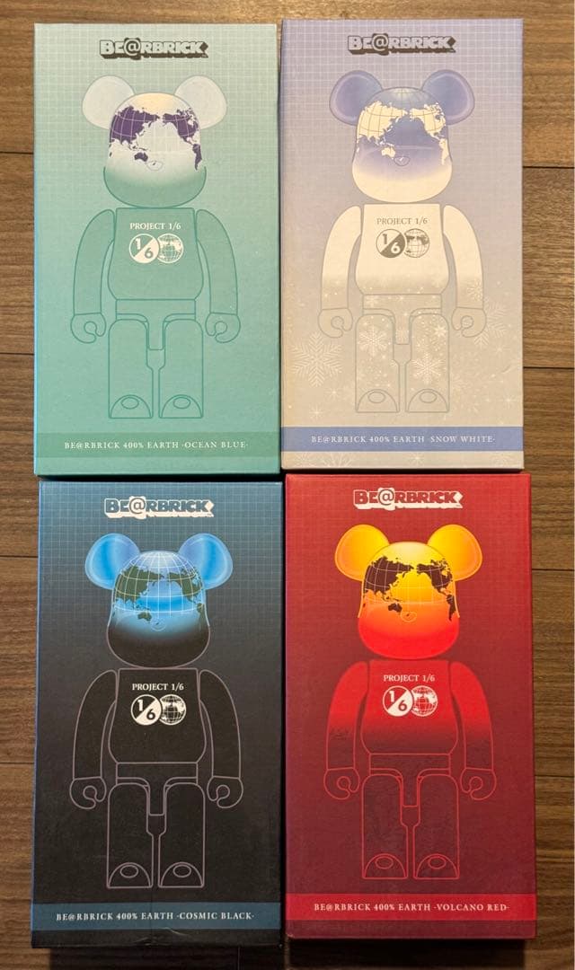 BE@RBRICK EARTH 400%4種セットRED　BLACK