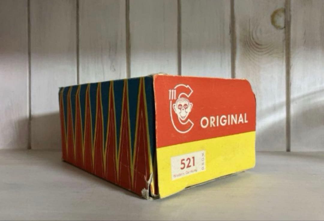 アンティーク ヴィンテージ ドイツ　ゼンマイおもちゃ 編み物をするクマ