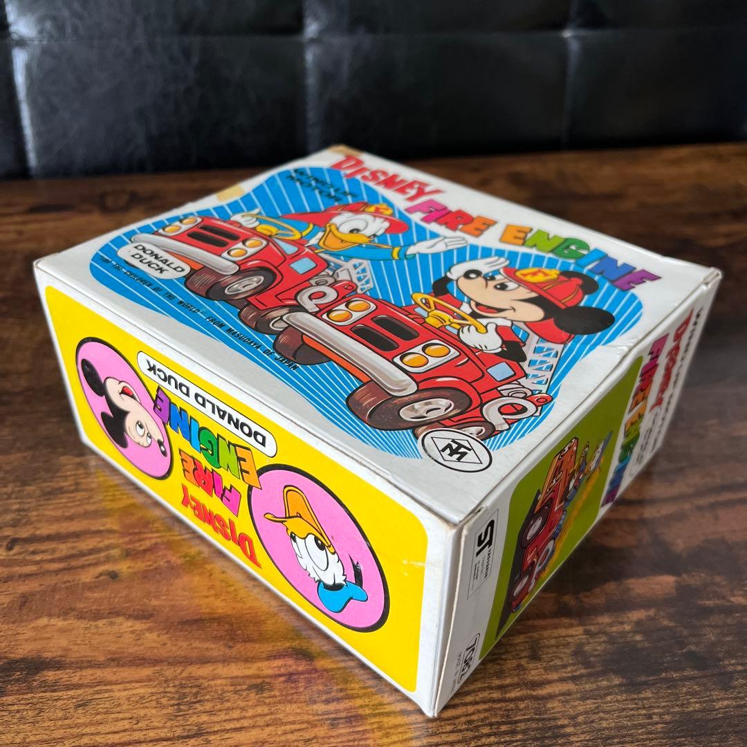 増田屋 レトロ ディズニー ドナルドダック 消防車 ゼンマイ