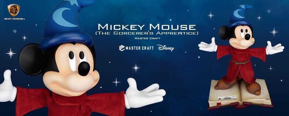 【マスタークラフト】『ファンタジア』ミッキーマウス（魔法使いの弟子）フィギュア