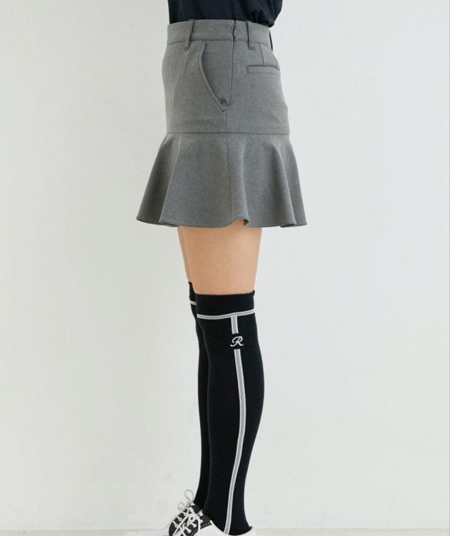 値下げ　新品タグ付き　JUN & ROPE 裏起毛フレアースカート グレー　L