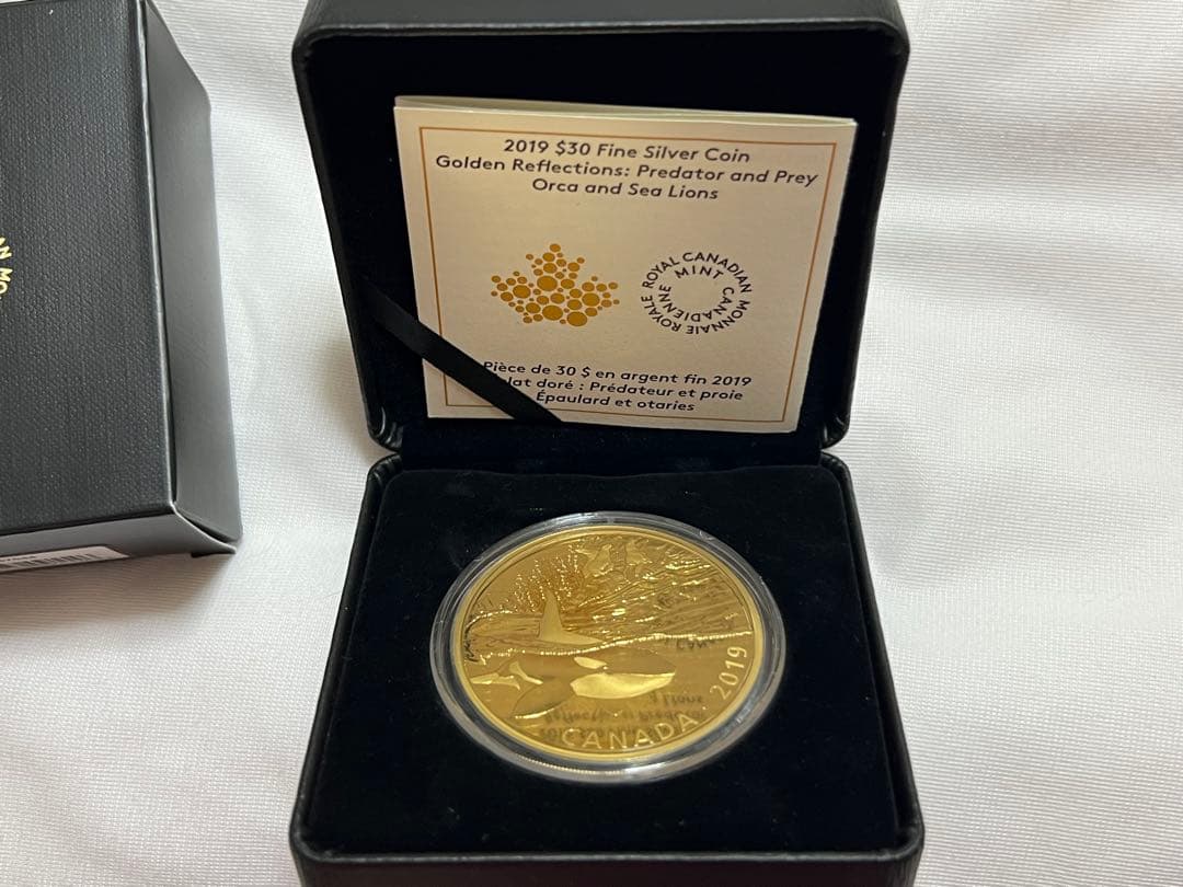 2019年カナダ(30$)シャチとアシカ 銀貨2オンス