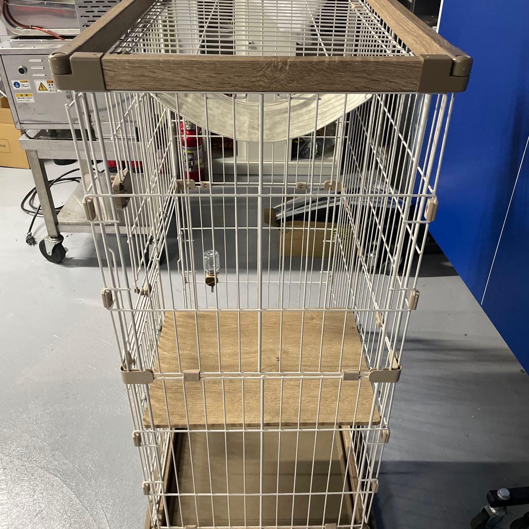 【※受取可能な方のみ】2段ウッディキャットケージ　アイリスオーヤマ