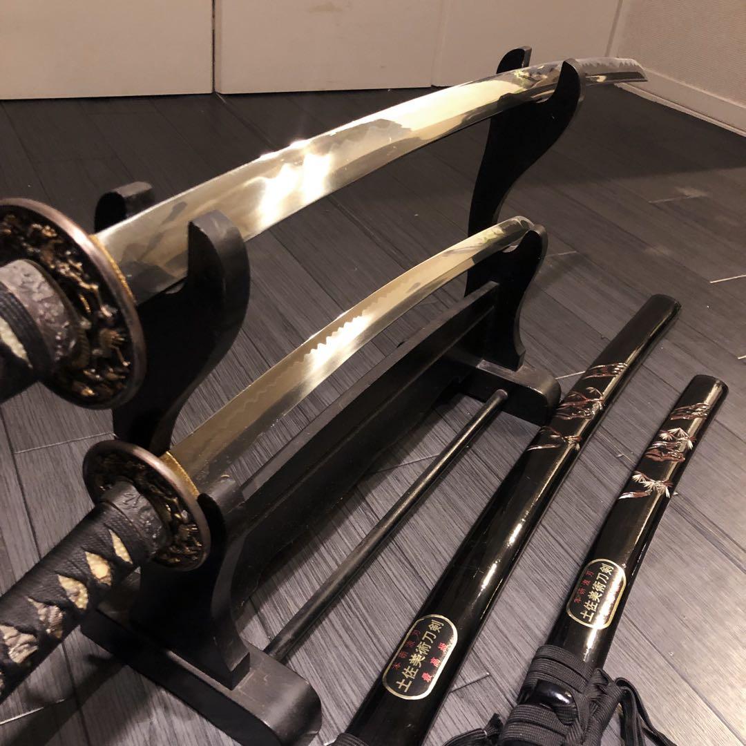 高級模造刀　高級居合刀　 土佐美術刀剣　大小セット　本研波刃