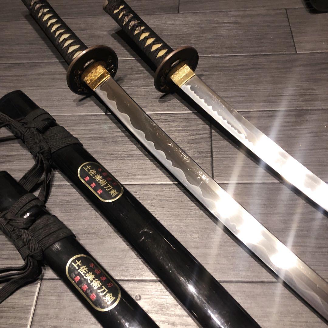 高級模造刀　高級居合刀　 土佐美術刀剣　大小セット　本研波刃