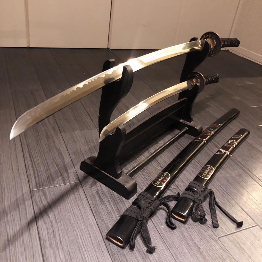 高級模造刀　高級居合刀　 土佐美術刀剣　大小セット　本研波刃