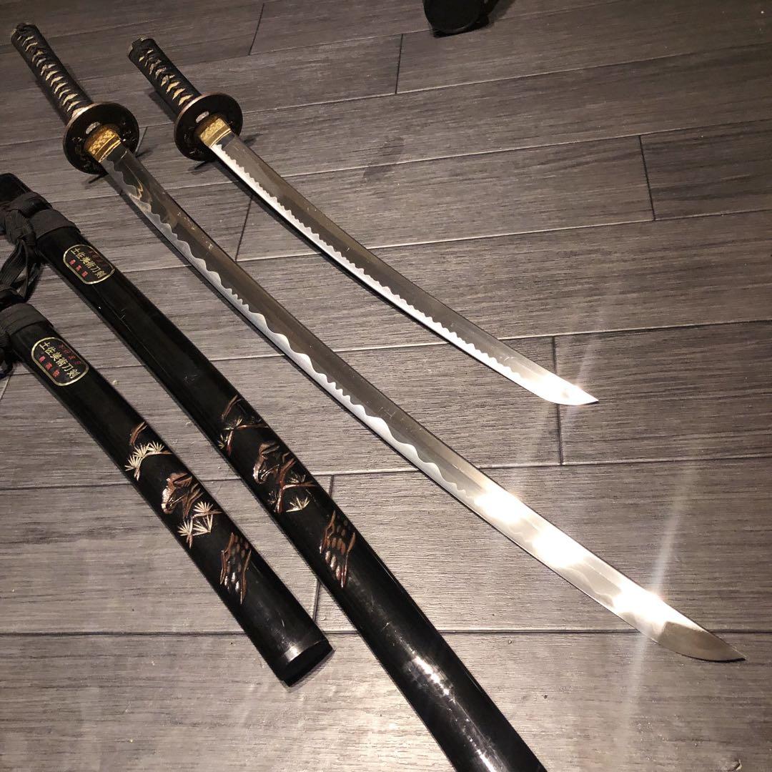 高級模造刀　高級居合刀　 土佐美術刀剣　大小セット　本研波刃