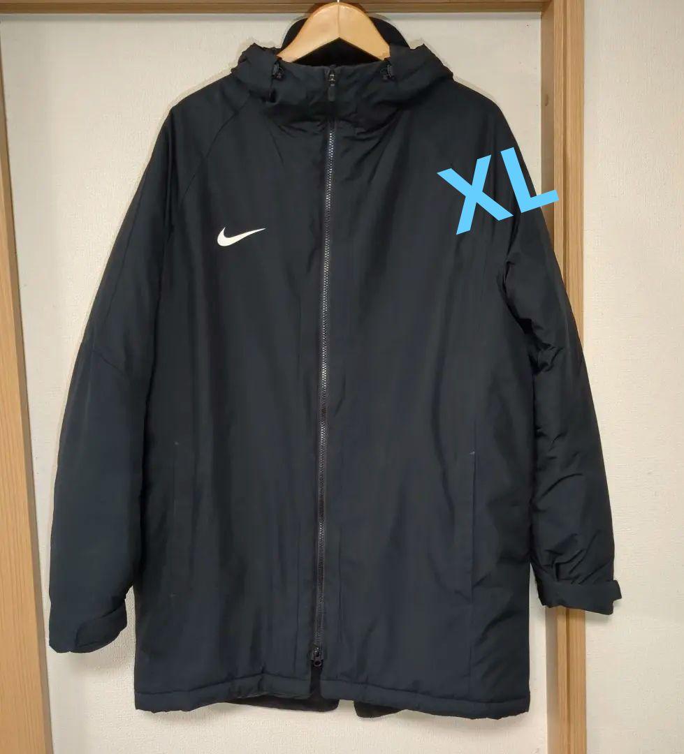 【美品】Nike ブラック黒 セミロングベンチコートXL