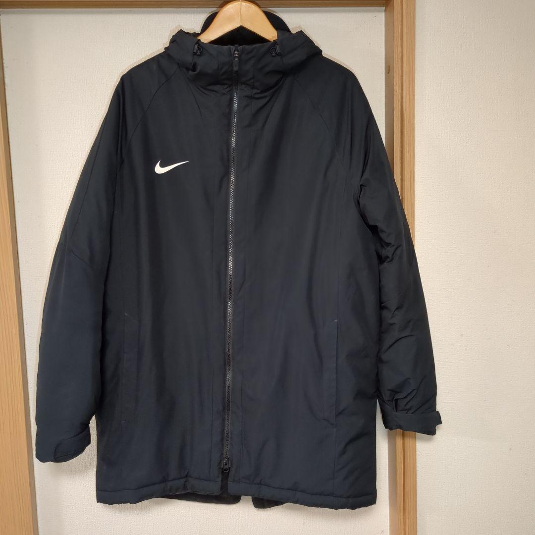 【美品】Nike ブラック黒 セミロングベンチコートXL