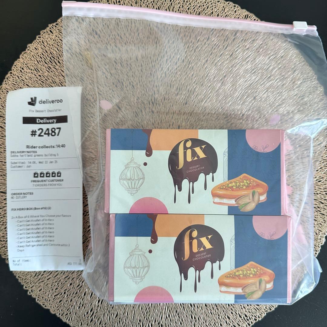 Fix Dessert Chocolatier 6枚Box 袋付き　ラスト