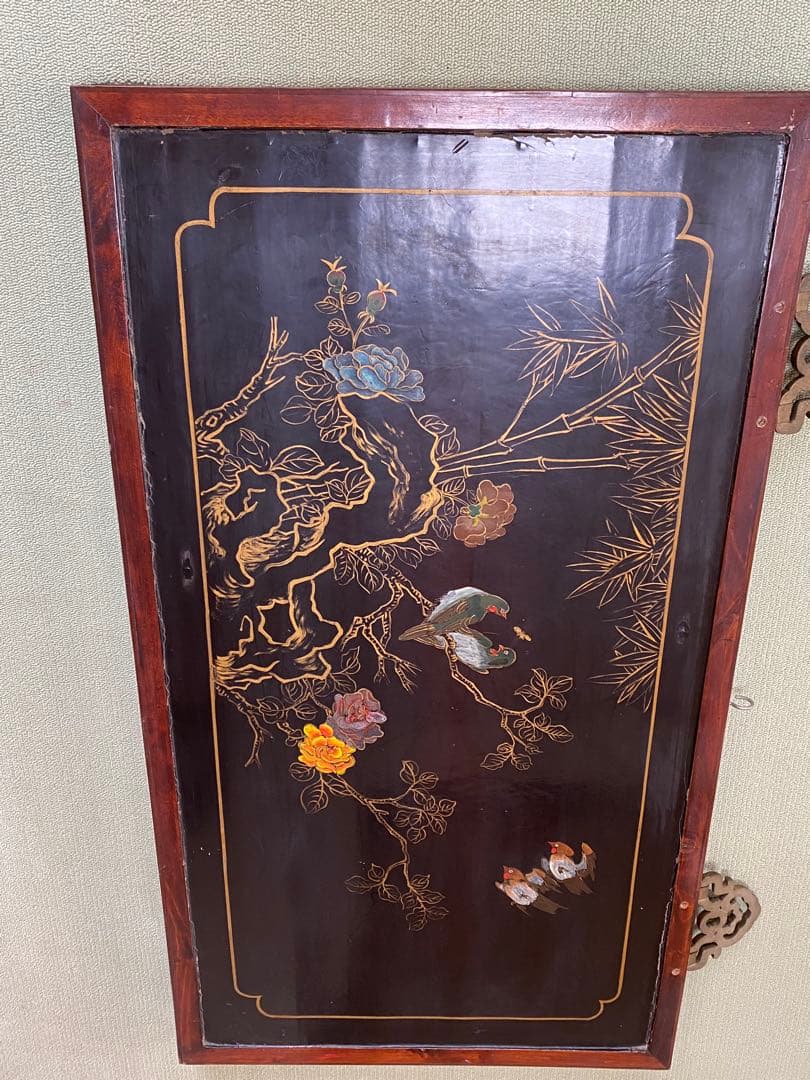 中国　アンティーク　「蘇武牧羊」　壁掛け